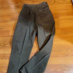 Vintage Gap Work Force Dark Brown Womans Pants  Sz 3/4 Pleated Front Pockets